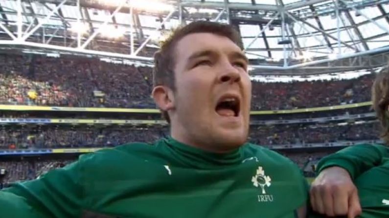 Video: Peter O'Mahony Was Absolutely Belting Out The National Anthem Today