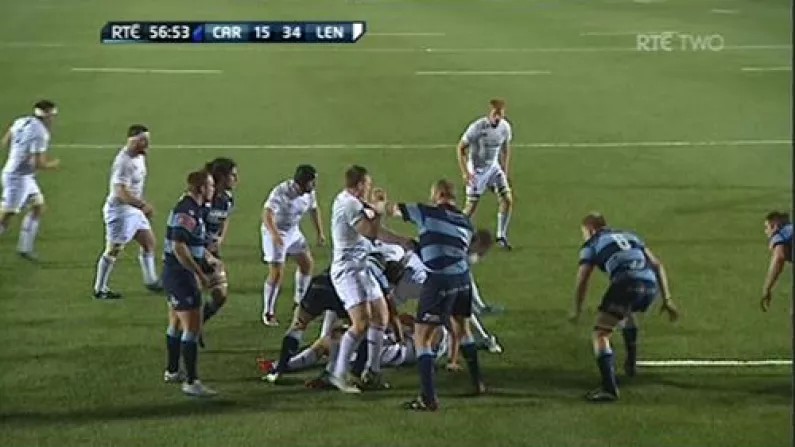 GIF: Cardiff's Scott Andrews Punches Jack O'Connell Of Leinster, Receives No Punishment