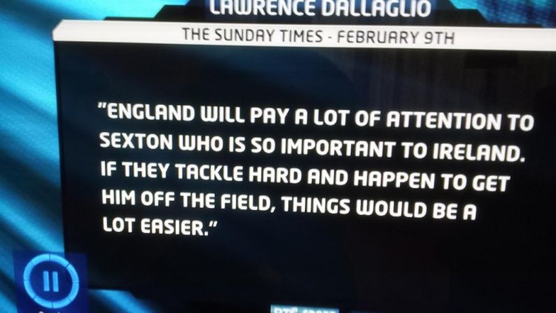 Lawrence Dallaglio Clarifies His 'Get Sexton Off The Pitch' Advice For England.