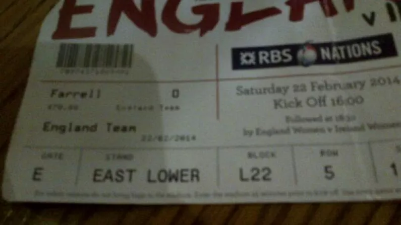 Ireland Fan Pays Seriously Over The Odds For Twickenham Ticket Originally Allocated To Owen Farrell