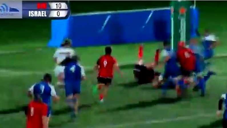 The Biggest Hit You'll Ever See In An Israel v Gilbraltar Rugby Match