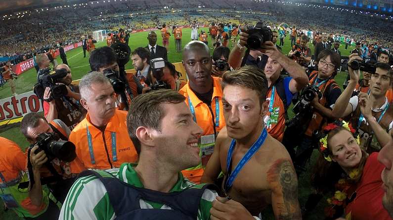 Mesut Ozil's World Cup Celebrations Included Signing A Famous GAA Jersey