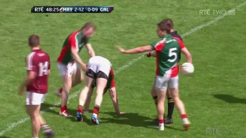 GIF: Colm Boyle Decides That Donal Vaughan Needs A Good Old Fashioned Arse Slap