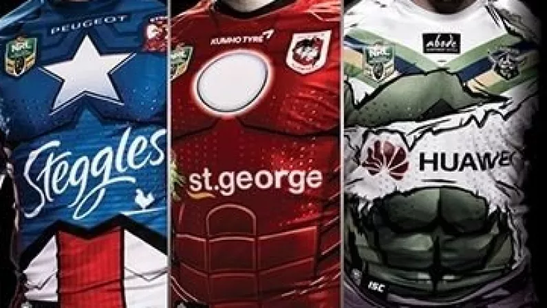 Australian National Rugby League clubs wear Marvel superhero jerseys