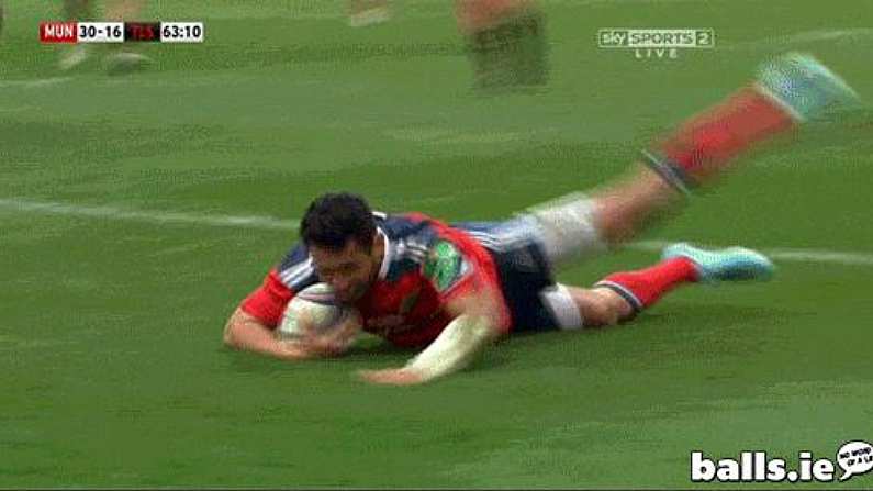 GIF: Casey Laulala Scores Munster's 4th Try After Beauxis Blunder