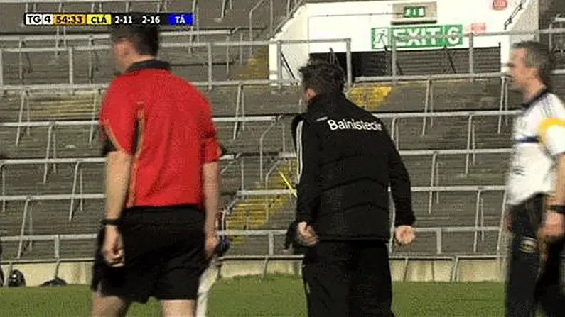 GIF: Davy Fitz Goes Feckin' Bonkers On The Clare Sideline