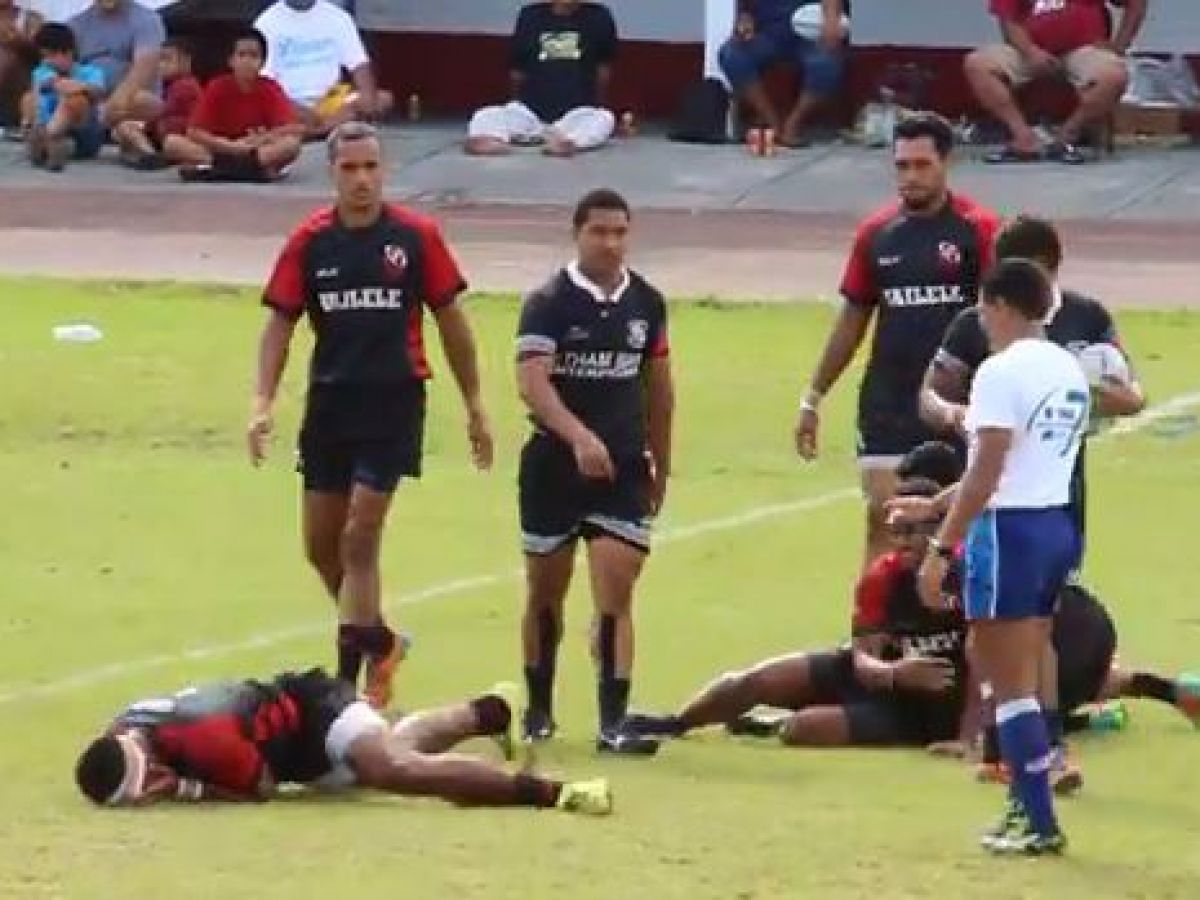 Video: Samoan Rugby Player Takes Ridiculous Dive 