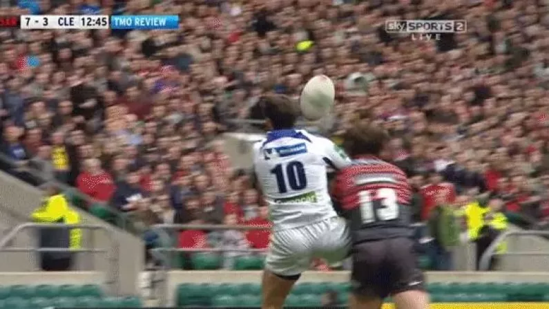 GIF: Nigel Owens Awards Saracens Controversial Penalty Try Against Clermont