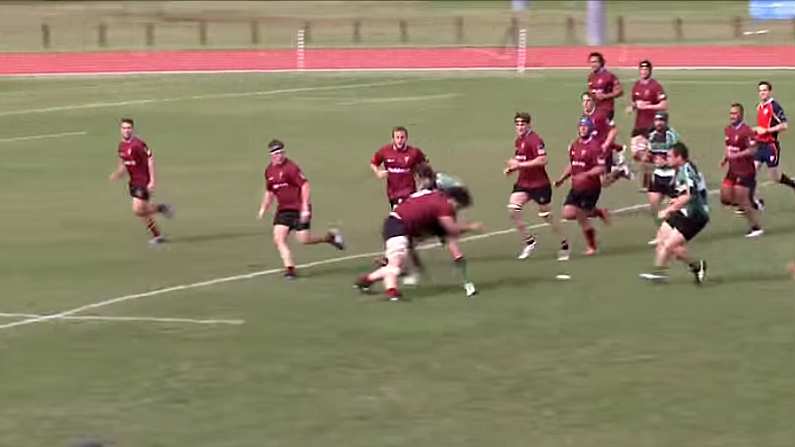 Massive Prop Absolutely Murders Tiny Halfback