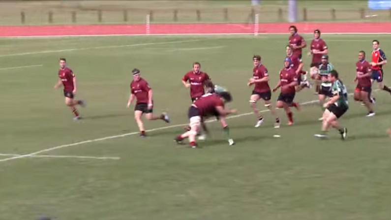 Massive Prop Absolutely Murders Tiny Halfback