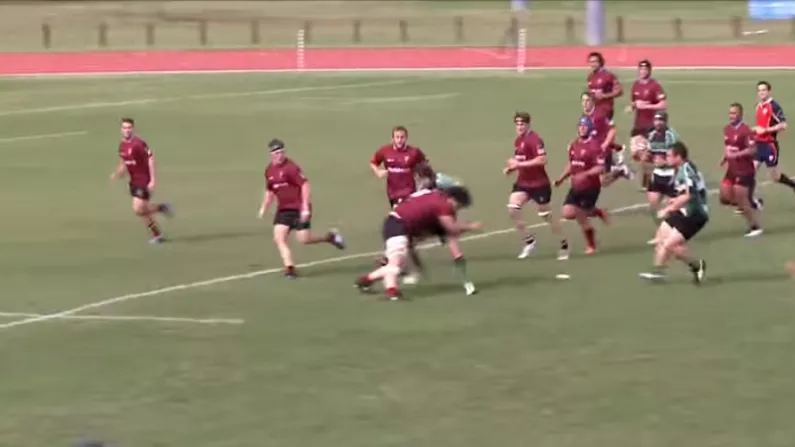 Massive Prop Absolutely Murders Tiny Halfback