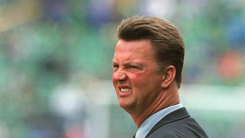 1 September 2001; Netherlands manager Louis van Gaal during the FIFA World Cup 2002 Group 2 Qualifier match between Republic of Ireland and Netherlands at Lansdowne Road in Dublin. Photo by Damien Eagers/Sportsfile