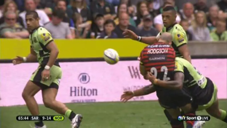 GIFs: Courtney Lawes Smashes Charlie Hodgson In The Aviva Premiership Final