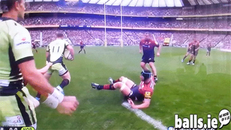 GIF: Ref Cam Perfectly Captures George North In Beast Mode