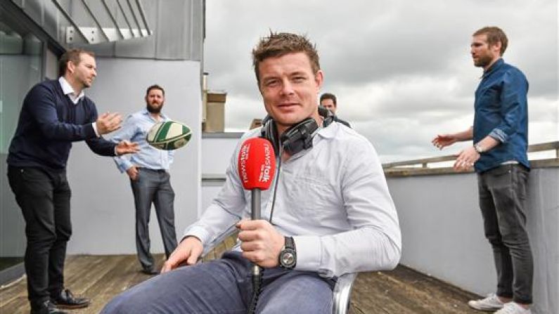 Photos Of Brian O'Driscoll's First Day As Part Of The 'Off The Ball' Team