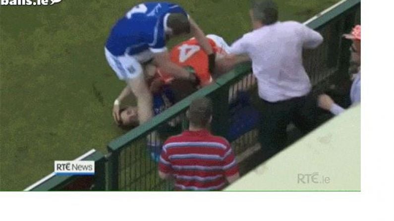 Fan Appears To Punch At Cavan Player During Pre Match Brawl