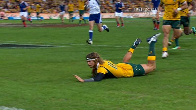 GIF: The Honey Badger Finishes Off Beautiful Australia Try Against France