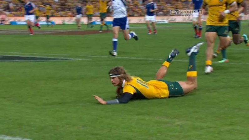 GIF: The Honey Badger Finishes Off Beautiful Australia Try Against France
