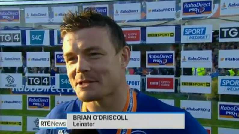 Video: Brian O'Driscoll's Final Interview As A Leinster Player