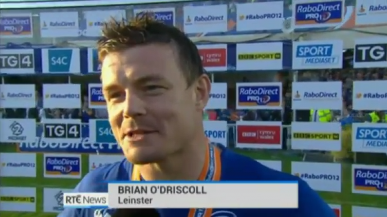 Video: Brian O'Driscoll's Final Interview As A Leinster Player