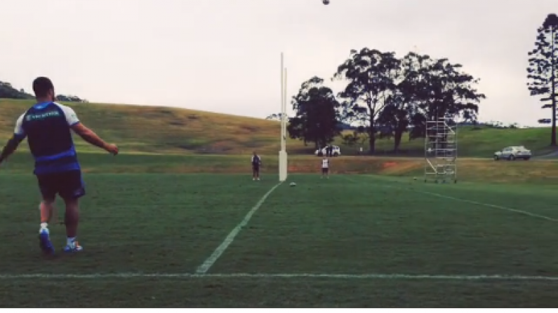 Video: NSW Blues Player Scores Drop Goal From Behind The Goal