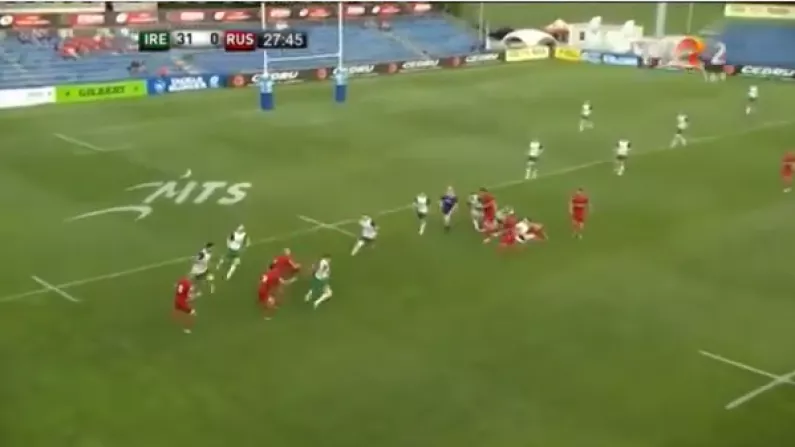 Video: Craig Gilroy Scores Embarrassingly Easy Try For Emerging Ireland Against Russia