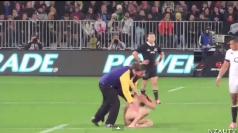 Video: Streaker Gets Smashed By Security During All Blacks/England Game