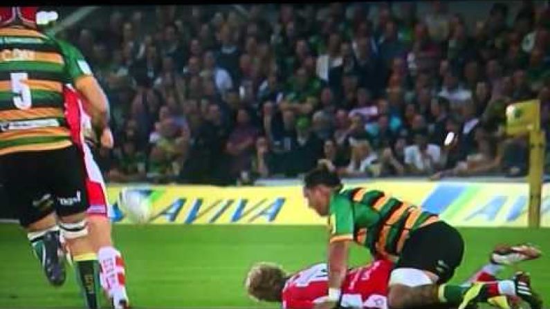 Video: Billy Twelvetrees Chopped Down With Monster Hit