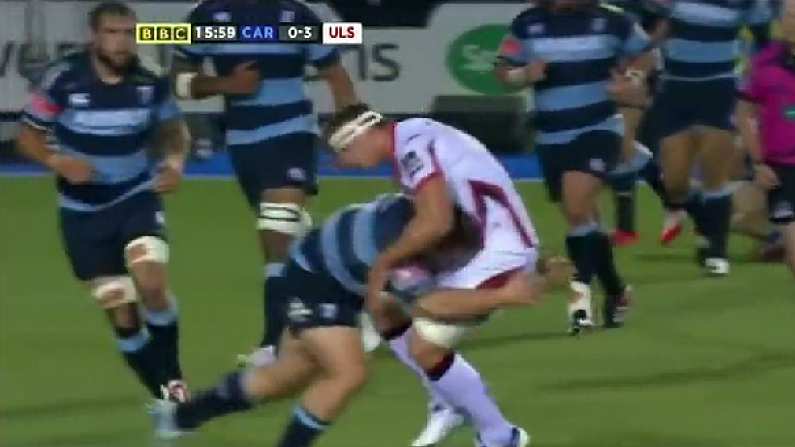 Sam Hobbs Nails Ulster's Robbie Diack With A Teeth-Rattling Tackle