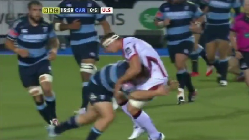 Sam Hobbs Nails Ulster's Robbie Diack With A Teeth-Rattling Tackle