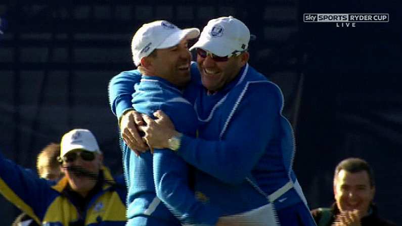 GIF: Sergio Garcia Pulls Off Brilliant Bunker Birdie Shot, Follows With Awful High Five