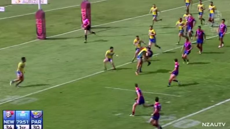 Video: Israel Folau's Younger Brother Delivers Bone-Crunching Rugby League Hit