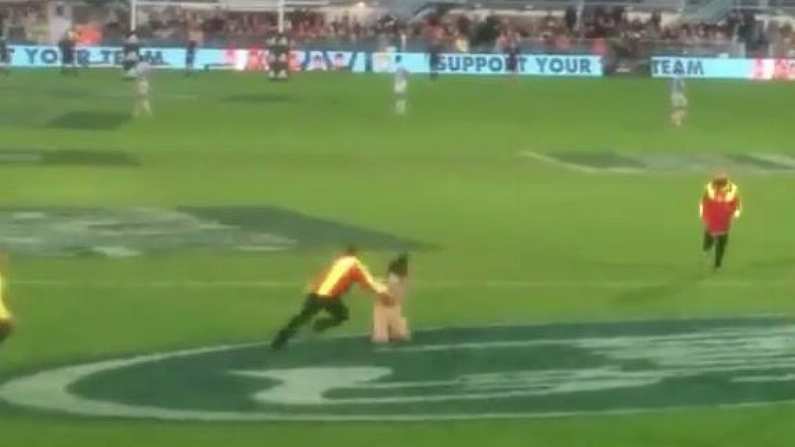 Video: All Blacks Streaker Takes High Tackle From Security, Gets Manhandled (NSFW)