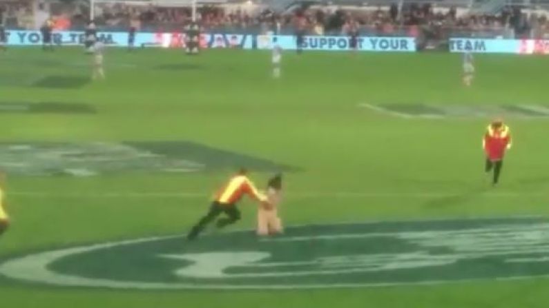 Video: All Blacks Streaker Takes High Tackle From Security, Gets Manhandled (NSFW)