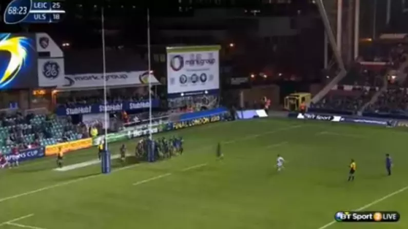 GIF: Paddy Jackson On The Wrong End Of The Rarely Seen Blocked Conversion