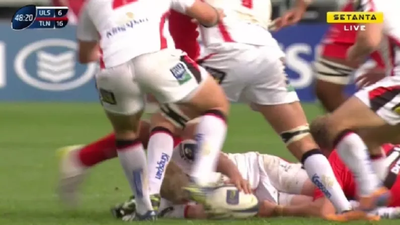 Toulon Player Cited For This Painful Head Kick On Ulster's Stuart Olding