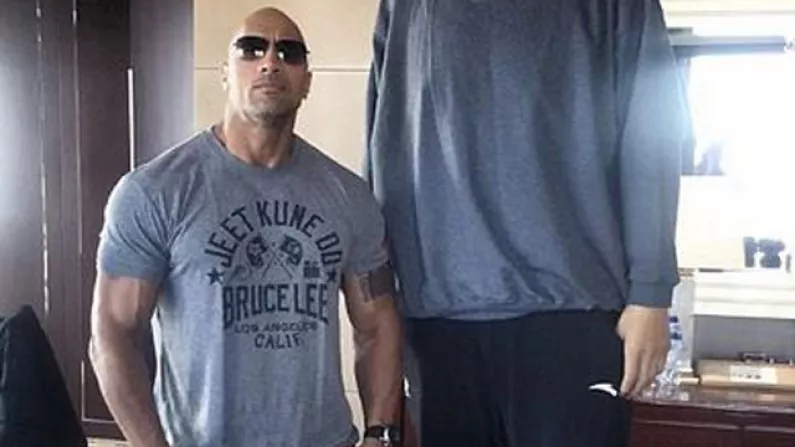 Dwayne 'The Rock' Johnson Takes Photo With The Tallest Man We've Ever Seen