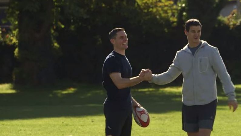 Video: Stephen Cluxton Teaches Jonny Sexton How To Kick An O'Neills Size 5
