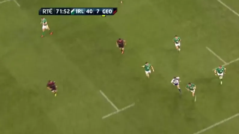 GIF: Felix Jones With The Try Of The Match As Ireland Defeat Georgia 49-7