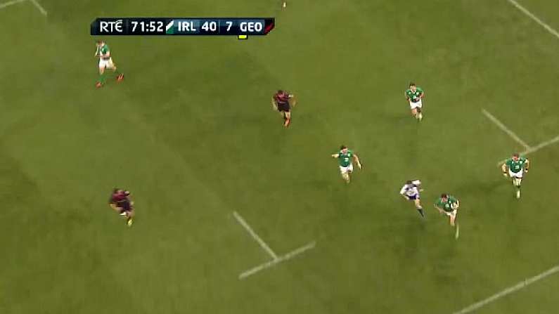 GIF: Felix Jones With The Try Of The Match As Ireland Defeat Georgia 49-7