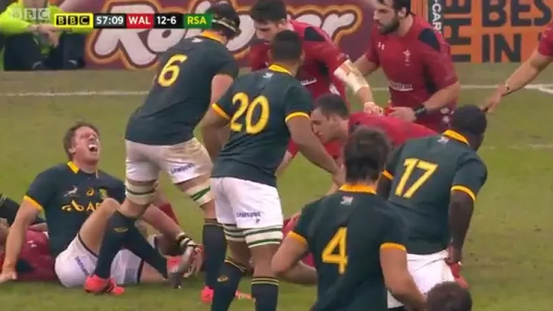 Video: Jean De Villiers Suffers Horror Knee Injury Against Wales (Not For Feint Of Heart)
