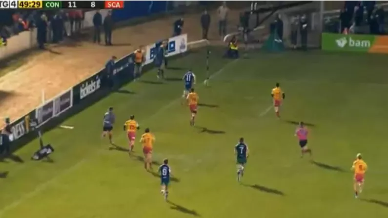 GIF: Connacht's Matt Healy Measures Kick Beautifully For Lovely Try Against Scarlets