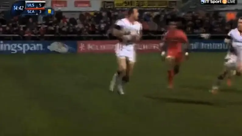 GIF: Delightful Pass From Tommy Bowe Allows Darren Cave To Cross For Ulster