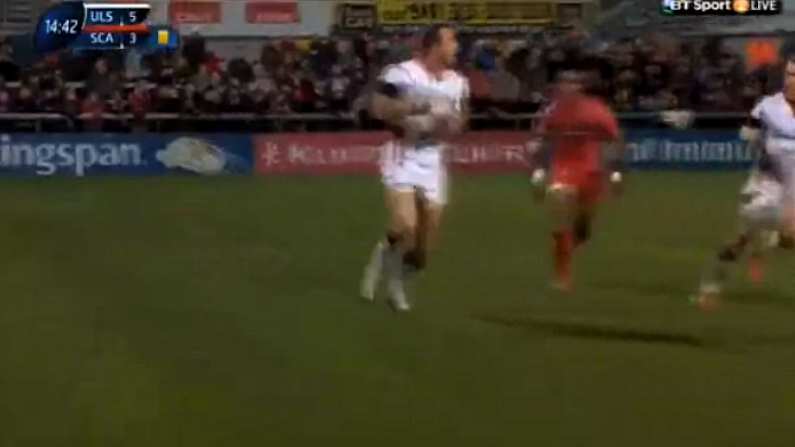 GIF: Delightful Pass From Tommy Bowe Allows Darren Cave To Cross For Ulster