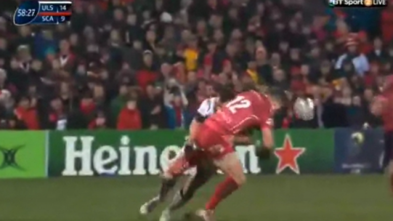 GIF: Tommy Bowe Punishes A Criminally Bad Hospital Pass With A Big Hit And A Try