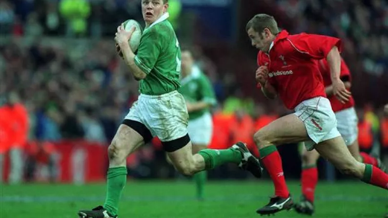 Throwback To When Brian O'Driscoll Kick Chased The Entire Welsh Team Out Of Ireland