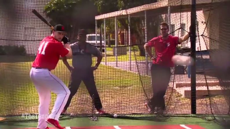 Video: Jackie Tyrrell Hits The Batting Cage For Miami Marlins Training
