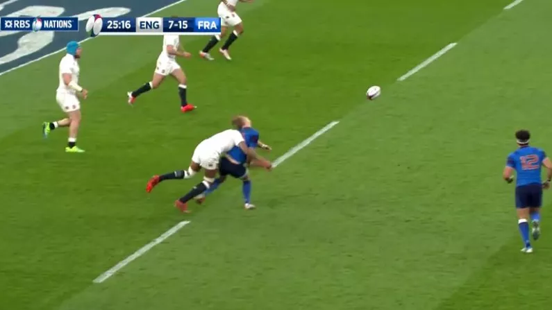 Video: Courtney Lawes' Head Snapping Hit On Jules Plisson