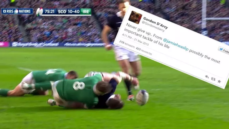 The Easofen Moment Of The Day: That Brilliant Jamie Heaslip Tackle (Video)