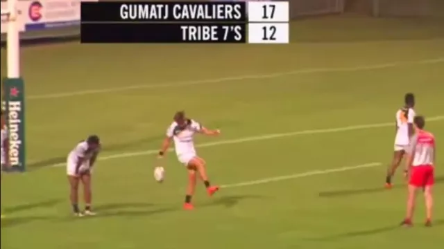 Backheel rugby kick